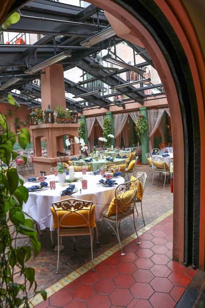 Patio dining area