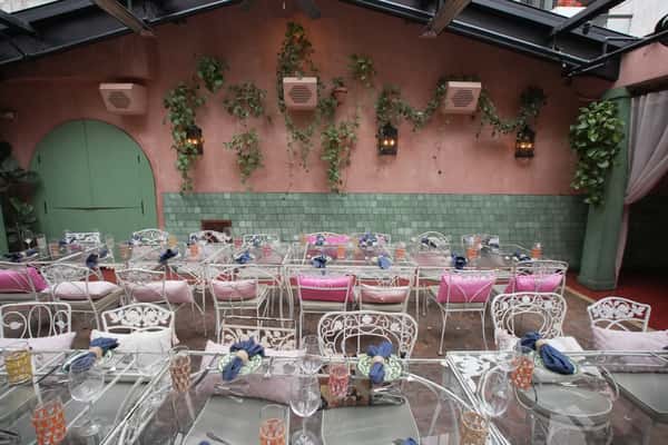 Patio dining area
