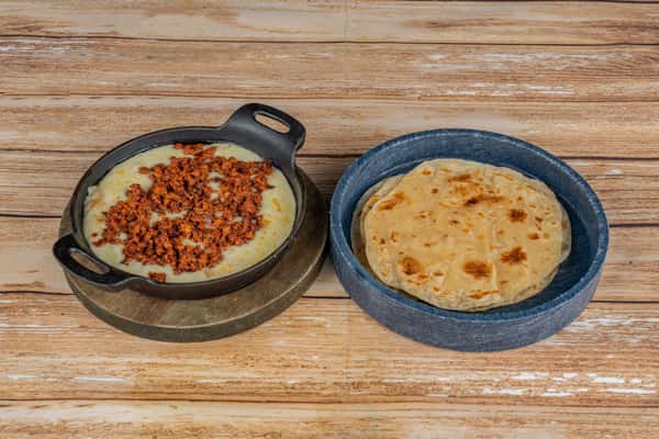 Melted Cheese with Chorizo