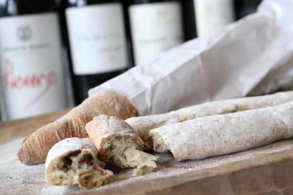 Pan de Oliva, artisan olive bread served warm, a house-baked specialty at Zaranda Houston