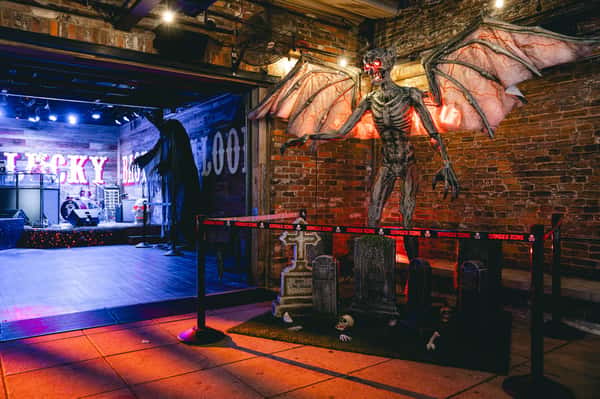 Enjoy the calm while it lasts… 😈🔥
In just a few days, Honky Tonk Hell comes alive. Sinful sips, killer photo ops, deadly beats, and trouble around every corner.
Hell breaks loose October 1 at Lucky Bastard Saloon. 💀🔥