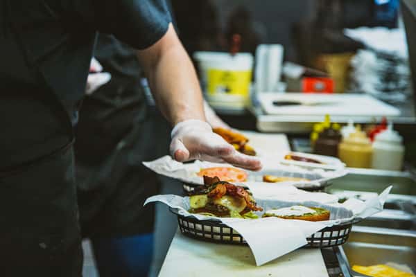 employee preparing food