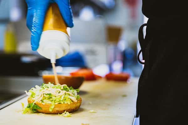 employee preparing food