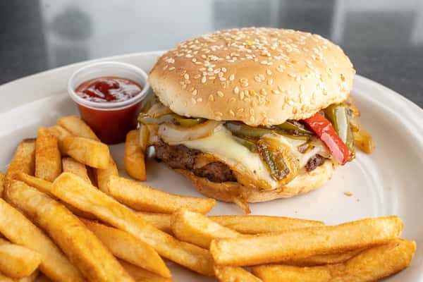 PHILLY BURGER W/FRIES