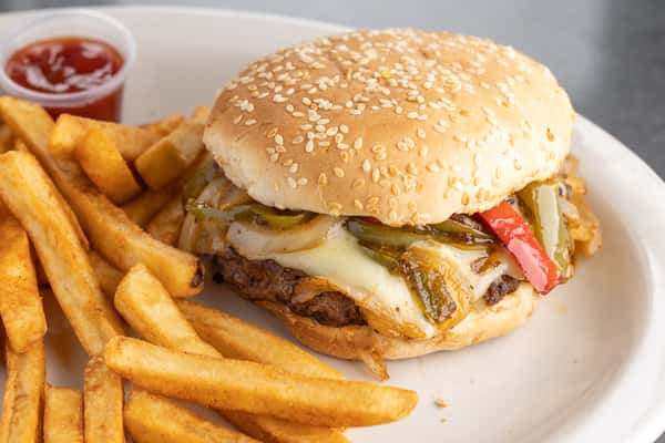 PHILLY BURGER W/FRIES