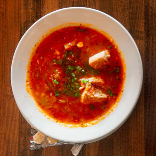 Salmon Chowder (cup $8.25, bowl $9.75, Bread Bowl $16.50)