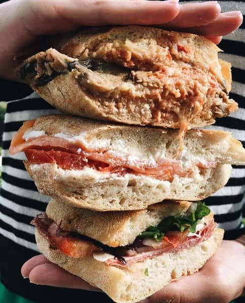 tower of sandwiches