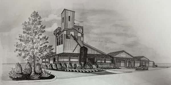 drawing of building