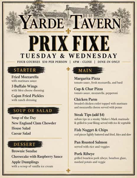 prix fixe