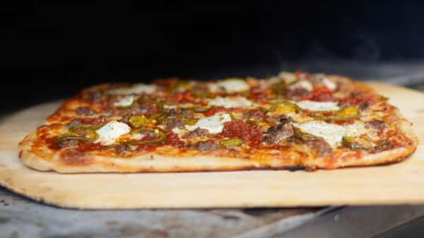 Spicy Meatball Pizza