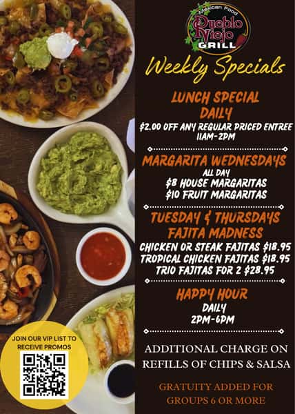 guacamole nachos and fajitas