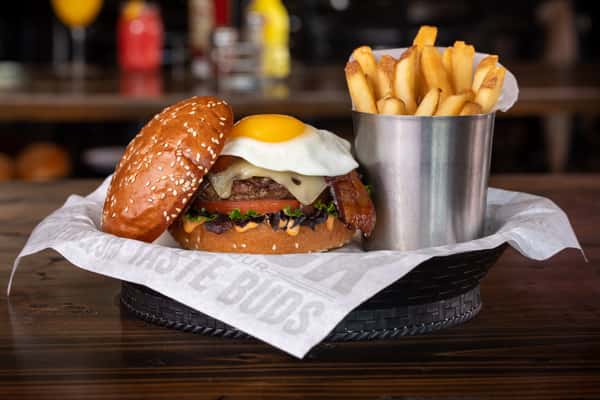 burger and fries
