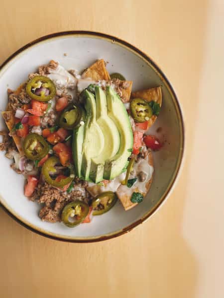 ground pork nachos 