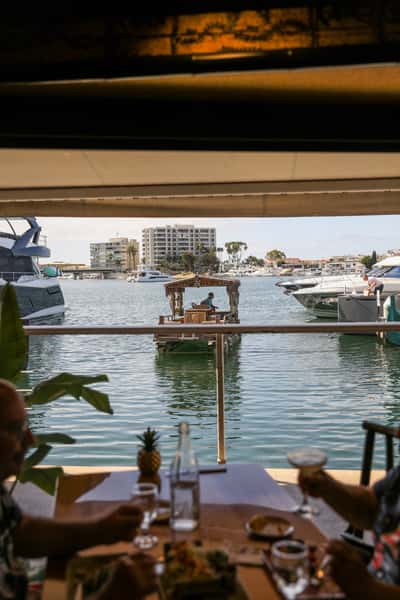 table by boat