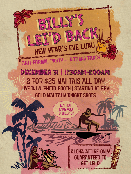 Billy's NYE Flyer