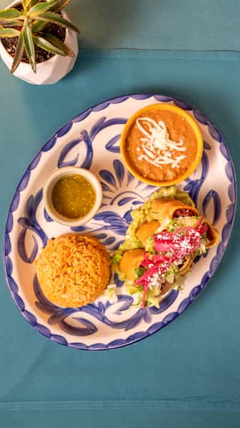 Chicken Rolled Taco Plate (3)