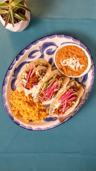 Carne Asada Taco Plate (3)