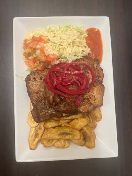 Chuleta Katracha Con Tajadas