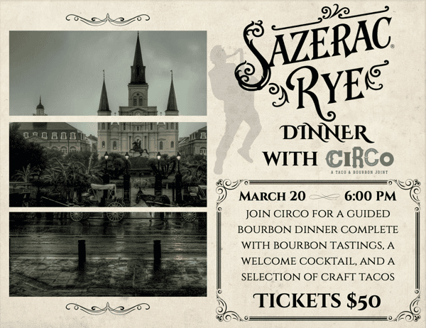 Sazerac Dinner 3/20/25
