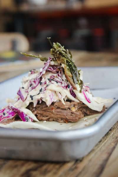 Mongolian Beef Taco