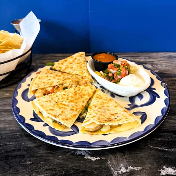 Dragonfruit Shrimp Quesadilla
