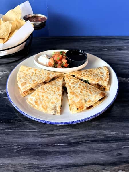 BBQ Bacon-Wrapped Shrimp Quesadilla