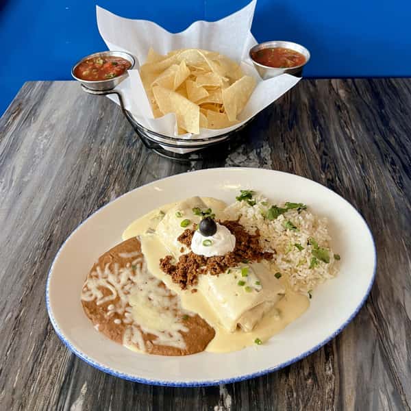 Lunch Chicken & Chorizo Burrito