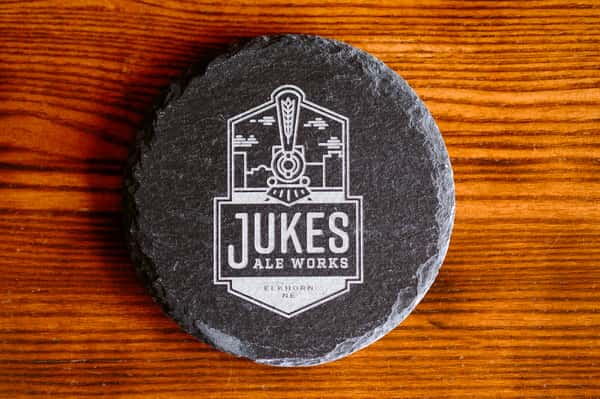 JAW Slate Coaster (ROUND -Black)