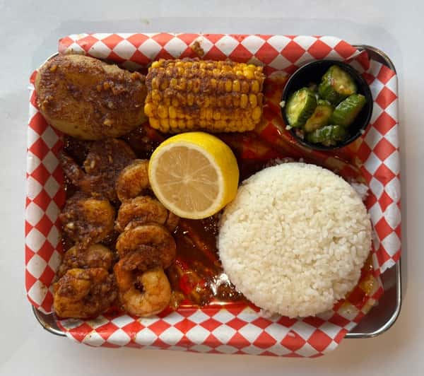 Topless Shrimp Bayou Bento