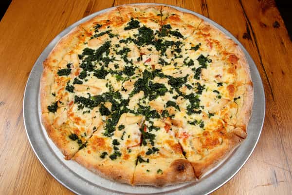 white chicken pizza