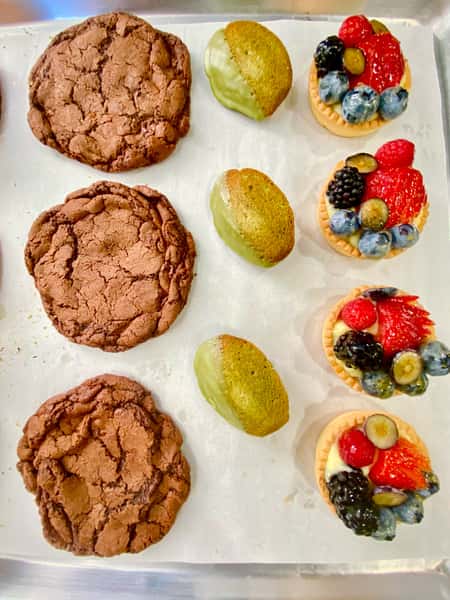 Our Saturday specials are ready!

Fresh from the oven, beautifully crafted, and ready to make your weekend a little more delicious. 

Come see what’s waiting for you at Ollio Patisserie.

📍 The Colony & Frisco

• **Sourdough Double Chocolate Cookies** — rich, decadent chocolate cookies with a subtle depth from our sourdough.

• **Kouign Amann** — delicate layers of laminated pastry, caramelized to a crisp, golden finish.

• **Spiral Croissant Dogs** — buttery, flaky croissant dough wrapped around a savory favorite.

• **Salted Caramel & Apple Crumble** — tender apples, luscious salted caramel, and a golden, buttery crumble.

• **Matcha Madeleines** — delicate, buttery French cakes infused with the refined flavor of matcha.

• **Dubai Chocolate Croissants** — flaky laminated pastry filled with pistachio cream, toasted kataifi, and chocolate.

• **Lemon Cream Cruffins** — crisp, buttery layers filled with silky lemon cream and finished with bright citrus notes.

• **Fresh Berry Tarts** — delicate pastry filled with luscious cream and finished with an assortment of fresh berries.

• **Double Chocolate Brownies** — rich, fudgy chocolate brownies with an indulgent double-chocolate finish.

**Blueberry Cheesecake Roll - delicious roll made with Blueberry Compote and Cheesecake topping.