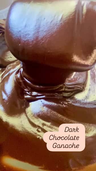 Dark Chocolate Ganache made from scratch. 

Rich, silky and deeply chocolatey - the kind of indulgence that makes every bite worth savoring.