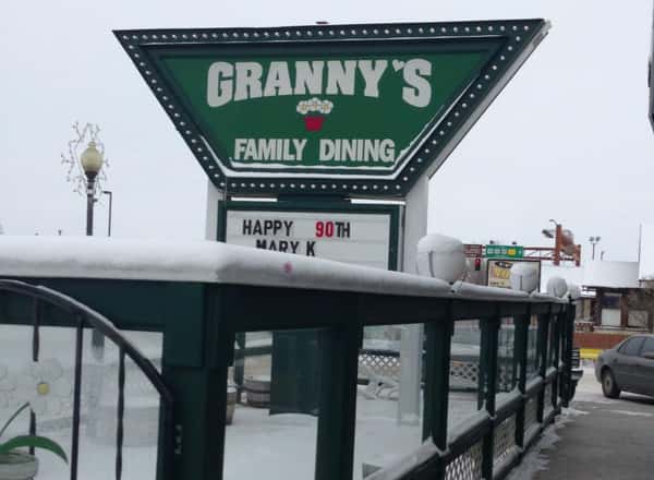 Sign saying Granny's family dining
