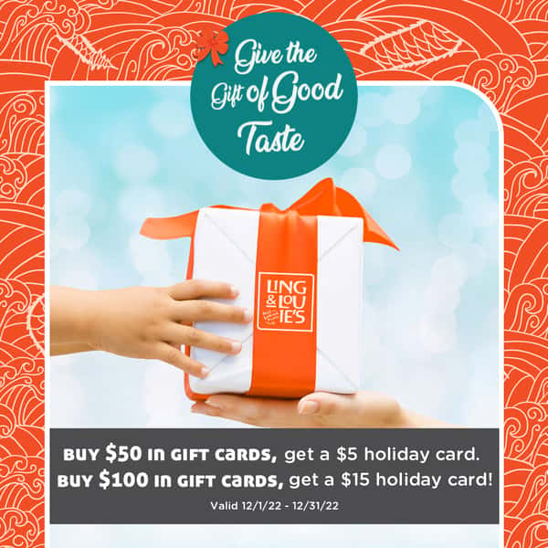 Holiday Gift Card Offer - Ling & Louie's Asian Bar and Grill