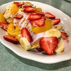 Fresh Fruit Topped Pancakes