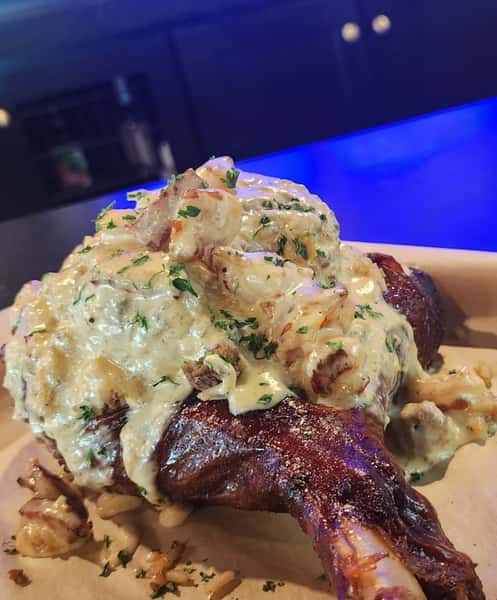 Dirty Rice Stuffed Turkey Leg