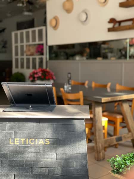 tables behind the counter