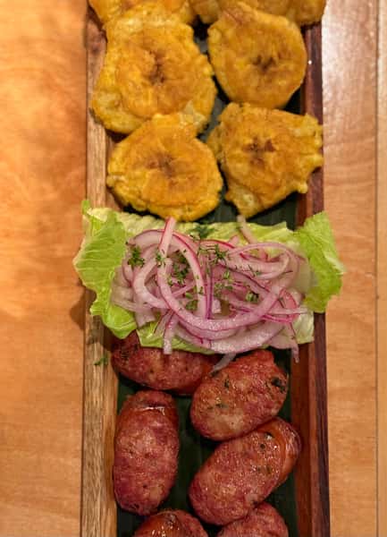 Tostones and Chorizo