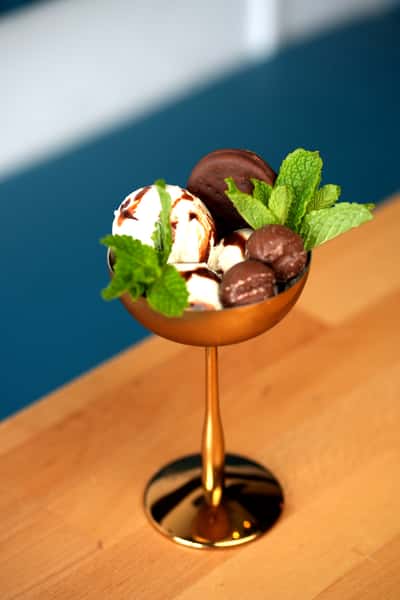 Ecuadorian chocolates and Vanilla Ice Cream
