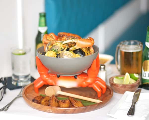 Arroz marinero con cangrejo