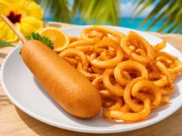 Crispy Corndog w/ fries