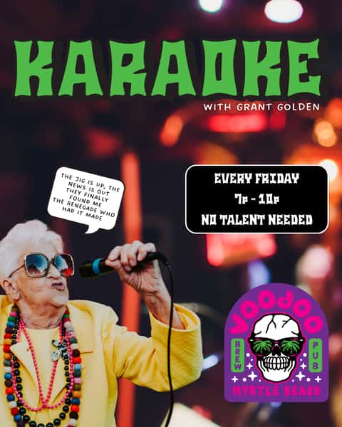 Karaoke Myrtle Beach Voodoo Friday Beer Restaurants South Carolina Singing
