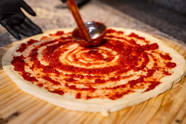 making pizza