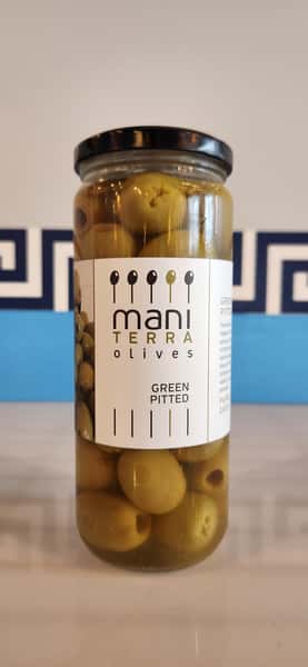 Mani Terra Green Pitted Olives