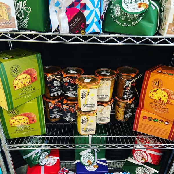 dry pantry storage with stocked shelves
