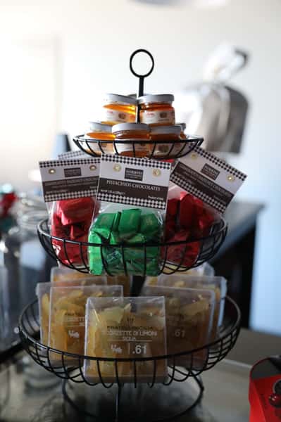 assortment of items for sale on the counter