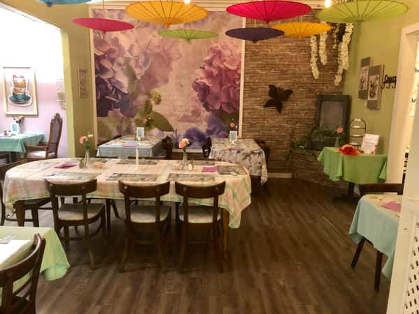 tea room & fireplace