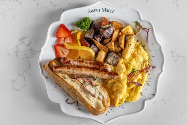 Two Egg with Chicken-Mango Sausage