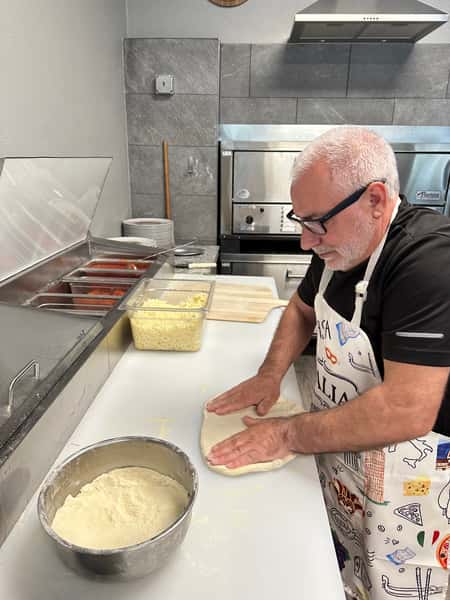 franco making pizza