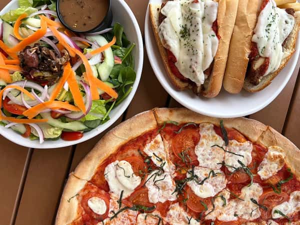Salad and Pizza